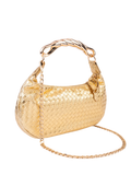 Gold Metallic Mini Hobo Bag