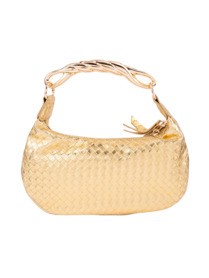 Gold Metallic Mini Hobo Bag