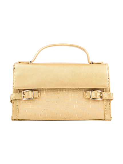 Gold Mini Top Handle Satchel Bag for Women