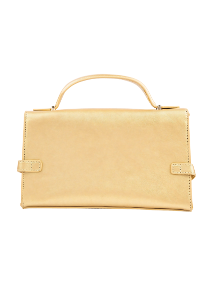 Gold Mini Top Handle Satchel Bag for Women