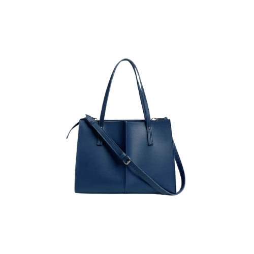 Zolvique Navy Blue Tote Bag with Crossbody Strap for Women