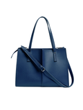 Navy Blue Tote Bag with Crossbody Strap for Women