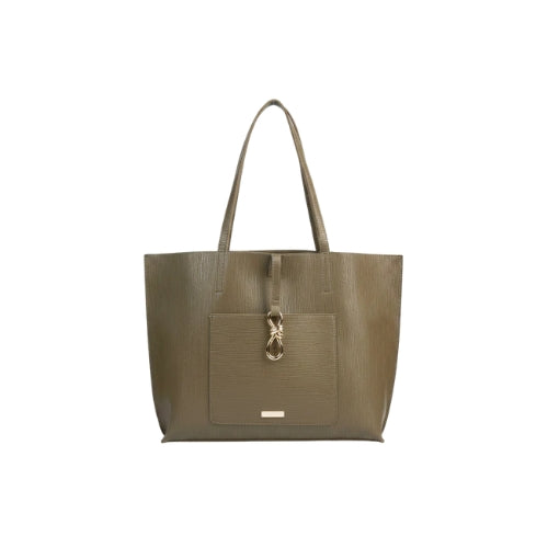 Zolvique Olive Green Textured Tote Bag for Women