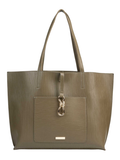 Olive Green Textured Tote Bag for Women