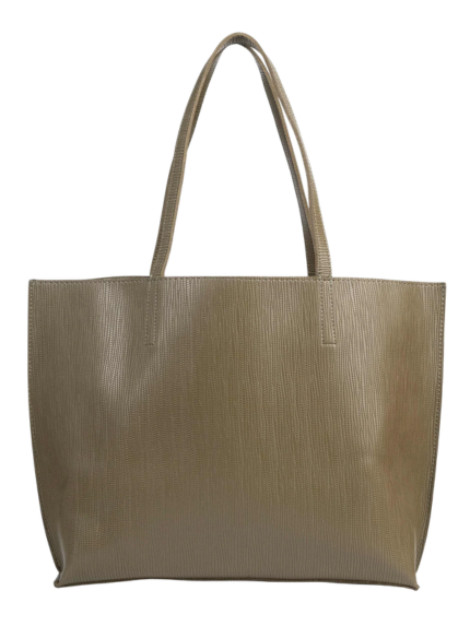 Olive Green Textured Tote Bag for Women