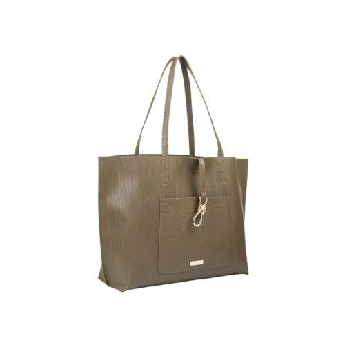 Zolvique Olive Green Textured Tote Bag for Women